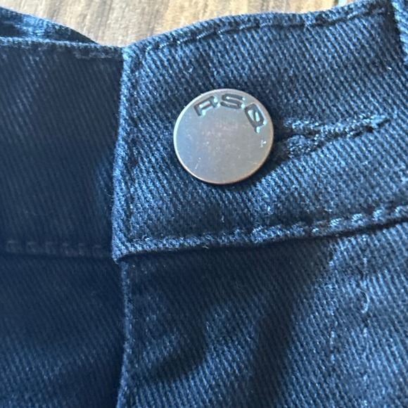 RSQ Girls Wide Leg Skater Jeans Black Size 8 High Rise Denim Pants - Picture 2 of 7